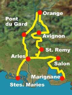 Radtouren Provence / Tour-Beispiele Tour-Vorschläge für Fahrrad-Touren