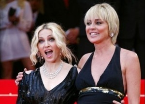 Madonna und Sharon Stone Cannes 2008